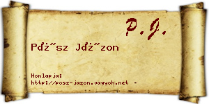 Pósz Jázon névjegykártya